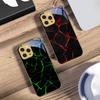 Red Lava Texture Pattern For IPhone 16 Pro Max 15 P Ro 14 13 Plus 12 Mini 11Pro Max XS Max XR Golden Tempered Glass Phone Case