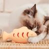 Interactive Cat Toy Food Dispenser for Indoor Cats Blue Treat & Catnip Stuffer Engaging Silicone Fish Chew Toy for Dental Care