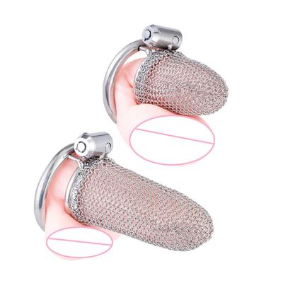 Stainless Steel Mesh Cage Male Chastity Device Cock Cage for Men
