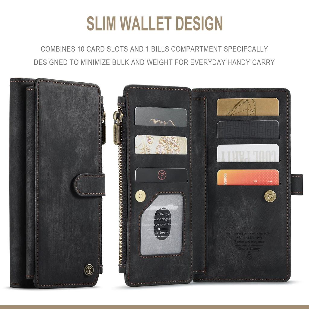 Zipper Flip Leather Phone Case For Samsung Galaxy A57 A37 A17 A16 A36 A56 A15 A35 A55 A14 A34 A54 A25 A13 A53 Wallet Card Bag