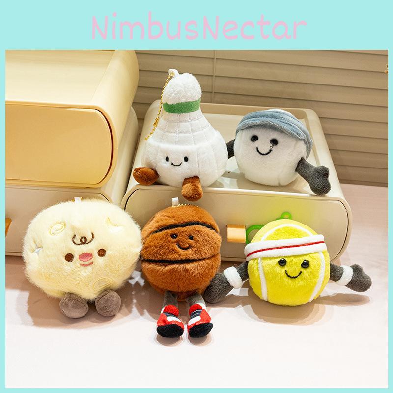 Balls Plush Pendant Badminton Keychain Room Decor Bag Decoration Gift Birthday