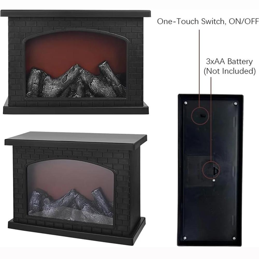 LED Creative Home Fireplace Lamp, Flame Lamp Modeling Lamp Nordic Style Decorative Lights Christmas Crafts Decoration
