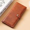 Vintage Long Wallet Men Women PU Leather Clutch Wallet Multi Card Holder Zipper Coin Pocket Business Wallet