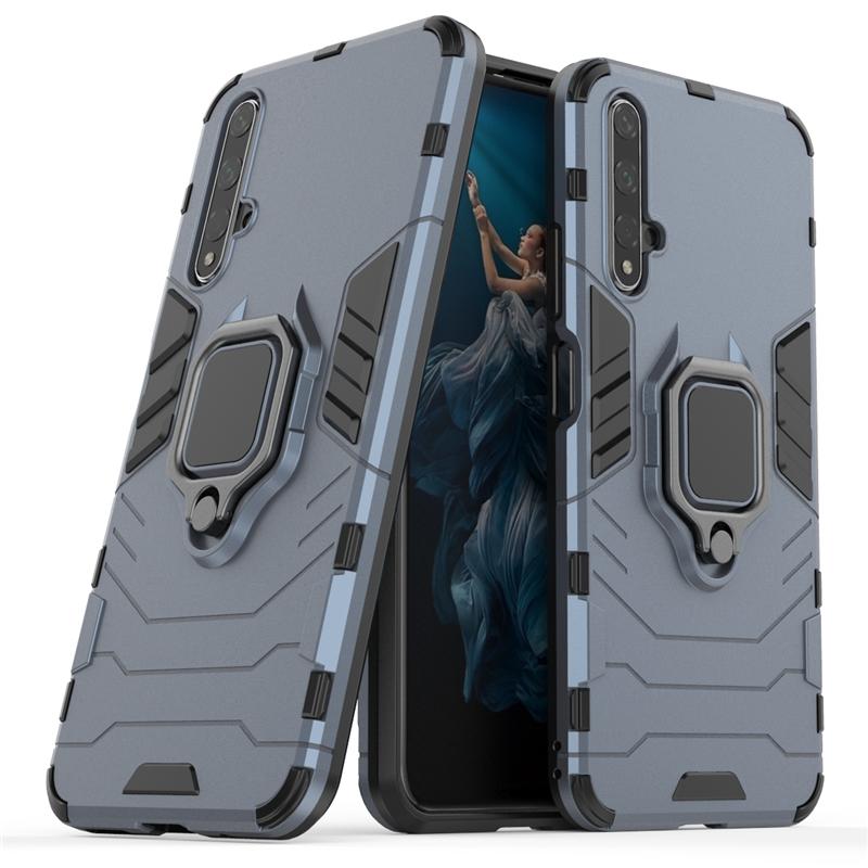 For Huawei Honor 20 Case Matte Matel Finger Ring Kickstand Hard Phone Bag Case For Huawei Honor 20 Pro Cover For Honor 20 Lite