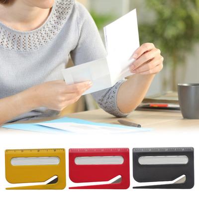 Ouvre-lettres 3 en 1 avec loupe et règle Technologie de coupe précise Ergonomique