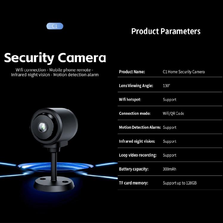 WiFi Surveillances Camera Indoor Camera With Night Sights Human Detection Easy Installation Remote Monitoring Camera