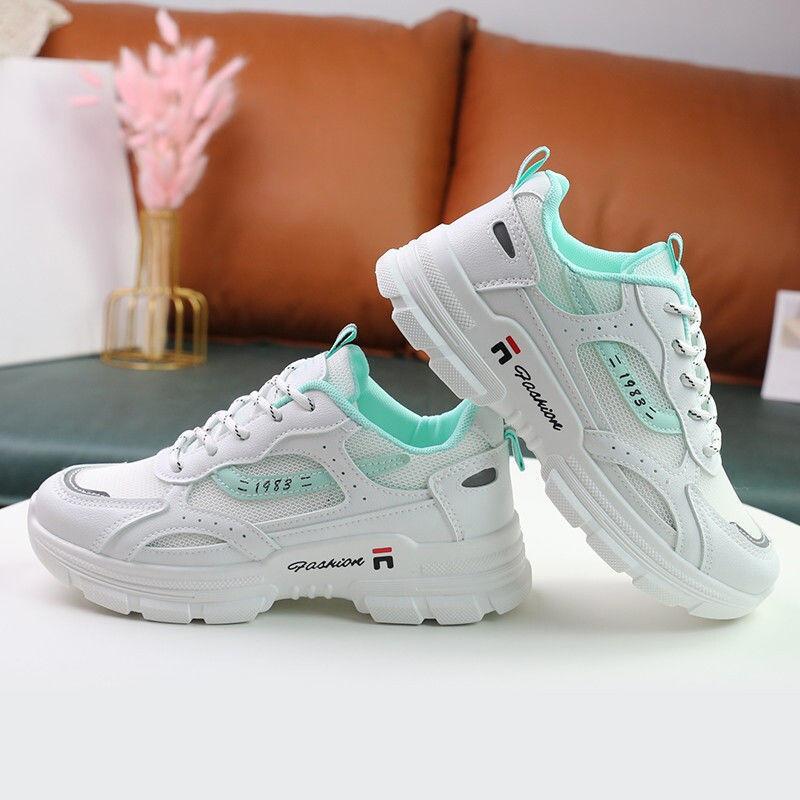 Dad Shoes Women's Ins Trendy and Versatile Spring and Summer New Mesh Sneakers Flat Bottom Light Hollow Breathable Mesh Shoes Women's Shoes
