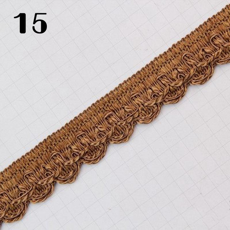 16.5 Meter 2.5cm Braid Lace Trim Edge Curtain Sofa Clothes Decor Lace Ribbon Polyester Furniture Upholstery DIY Crafts