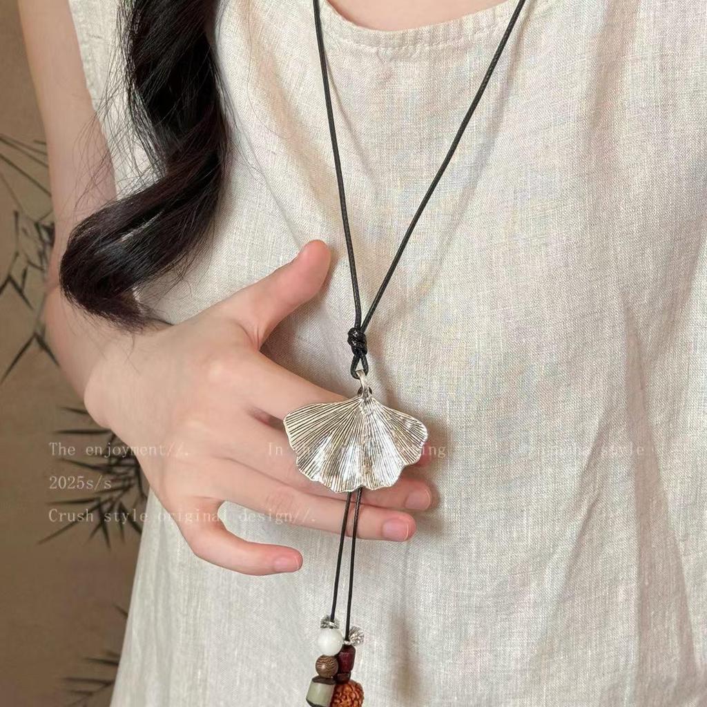 Bohemian Ceramic Necklace: Vintage Ethnic Long Sweater Chain & Zen Choker