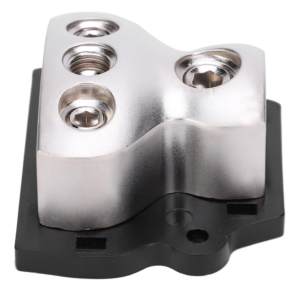 Zinklegering Hållare Distribution Bil Ljud Ström/Jordkabel Splitter Block 1 In 3 Ut