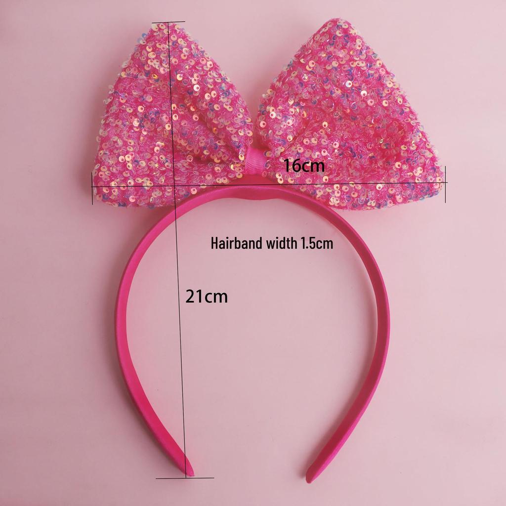 Colorful Glitter Bow Headband - Festival & Party Accessory for Kids