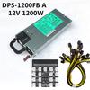 DPS-1200FB A 1200W PSU Napájecí zdroj + 17X6pinový pro HP Server Power Breakout Board + 17ks 20cm 6pinových kabelů DL580G5 Těžební sada