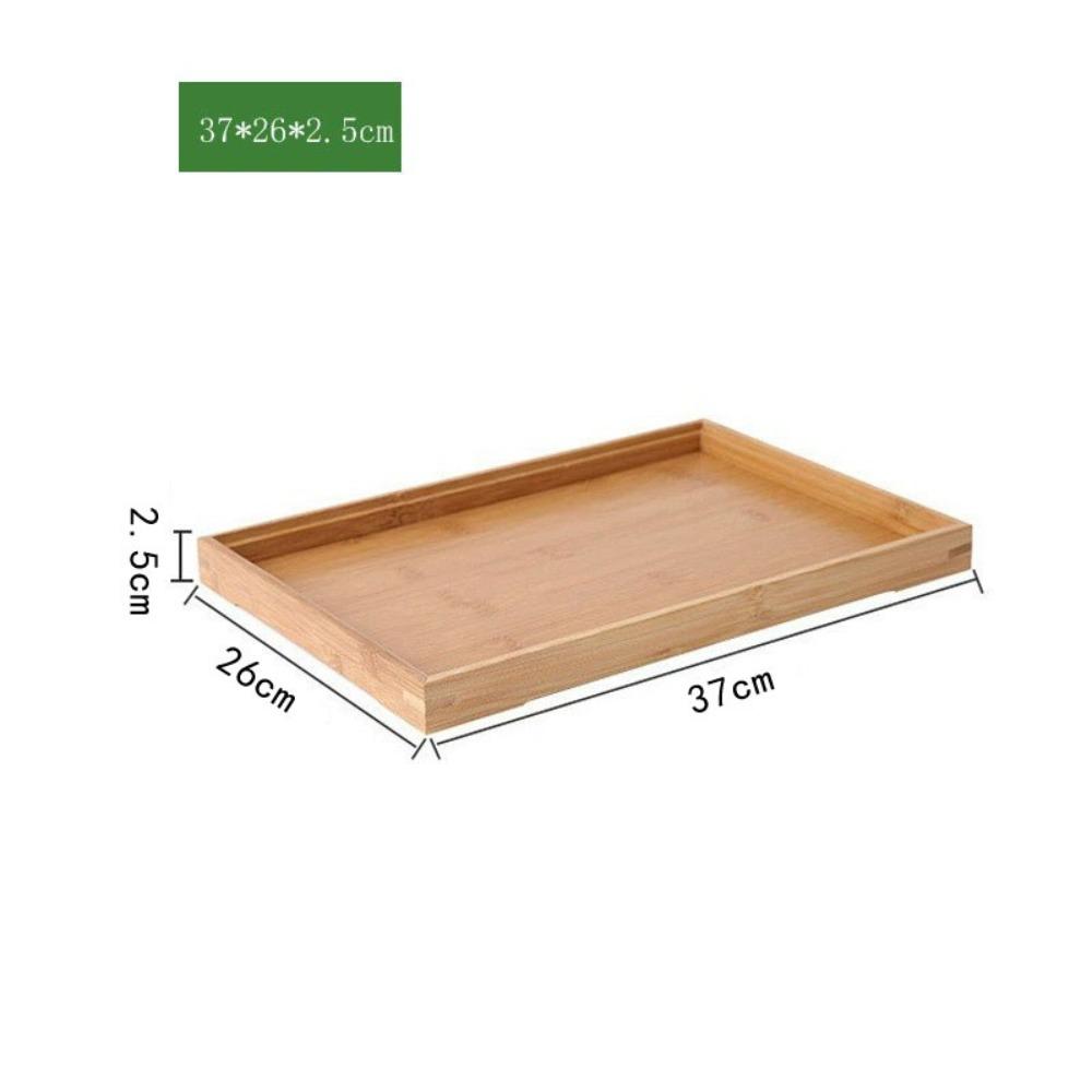 Household Storage Tray Bamboo Water Cup Plate Retro Tea Tray Dried Fruit