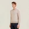 FERRAROMILANO Striped Collared Knit L/Beige (Am0Gtsy15151)