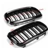 Glossy Black Car Grille Grill 2 Slat Front Kidney For BMW F15 F16 X5 X6 F85 F86 X5M X6M 2014-2018 Replacement Front Kidney Grill
