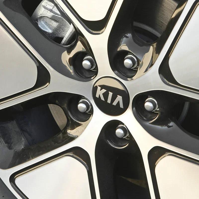 2026 Hot Car Sticker 4PCS 58MM Car Wheel Center Hub Caps Cover Accessories For KIA GT Line EV6 Sorento Niro EV9 Sportage Cerato