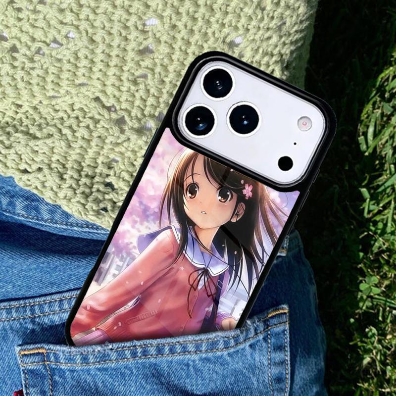 Süßes Kawaii Japanisches Mädchen Manga Handyhülle Cover für IPhone 11 12 13 14 15 16e 17 Pro Max Hülle für IPhone 17 Air