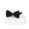 Men's Classic Solid Color Bow Tie Adjustable Pre-Tied Formal Bowtie for Suit Wedding Party Black