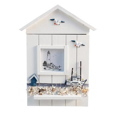 Wood Keys Box  Wall Mounted Sundries Holders Practical Convenient Key Holder Storage Box Cabinet