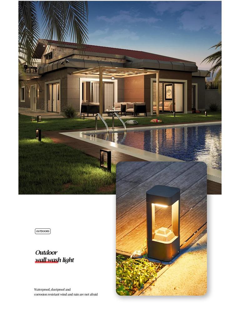 Waterproof LED Landscape Lights for Lawn, Garden, Courtyard, Park, and Villa