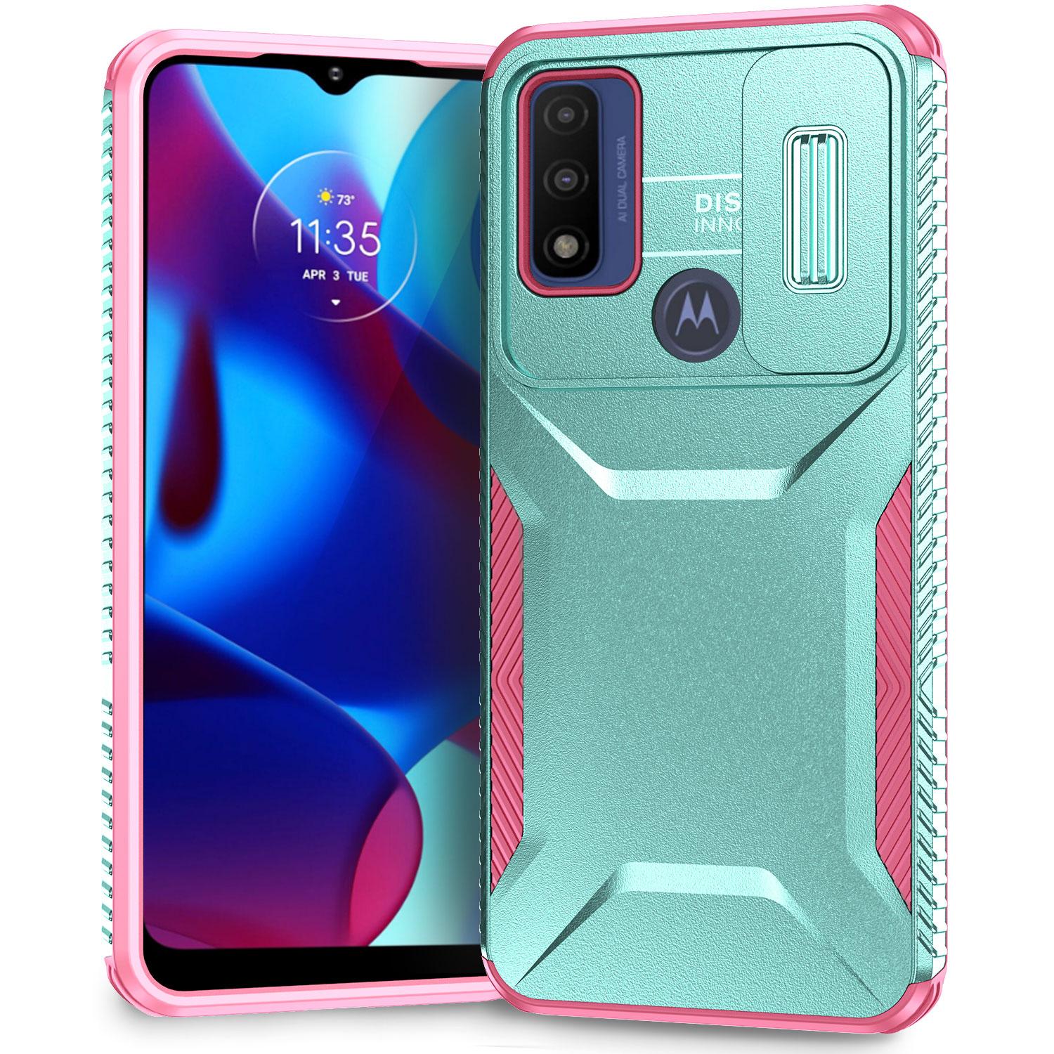 

For Motorola Moto G Play (2023) 4G/G Power (2022)/G Pure Case TPU+PC Phone Cover Lens and Privacy Protection F