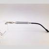 RSINC Rimless Frame Spectacle Eyeglass Metal Cup Durable Frames TS250 56-16-143 C5 BR 3 (Silver Blue) FR Silver Blue TS250 C5 | BR 3