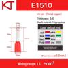 VE Type E1510 Purple Copper Pre-insulated Cold Crimp Terminals, 1000 pcs