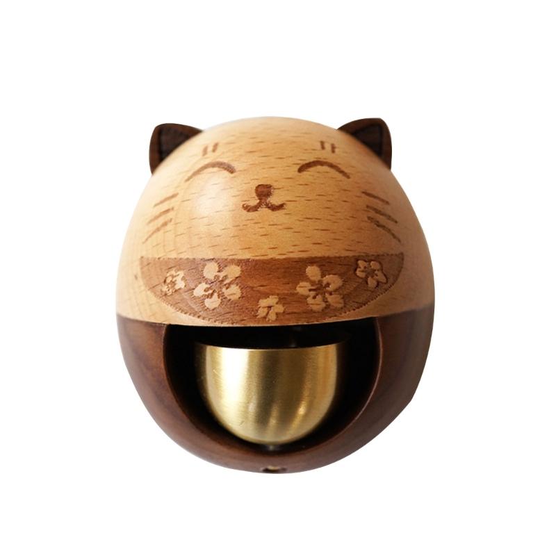 Elk Cat Rabbit Wodden Doorbell Winden Chimes Hanging Wind Bell Wireless Doorbell Decor for Home Entrance Door Bell