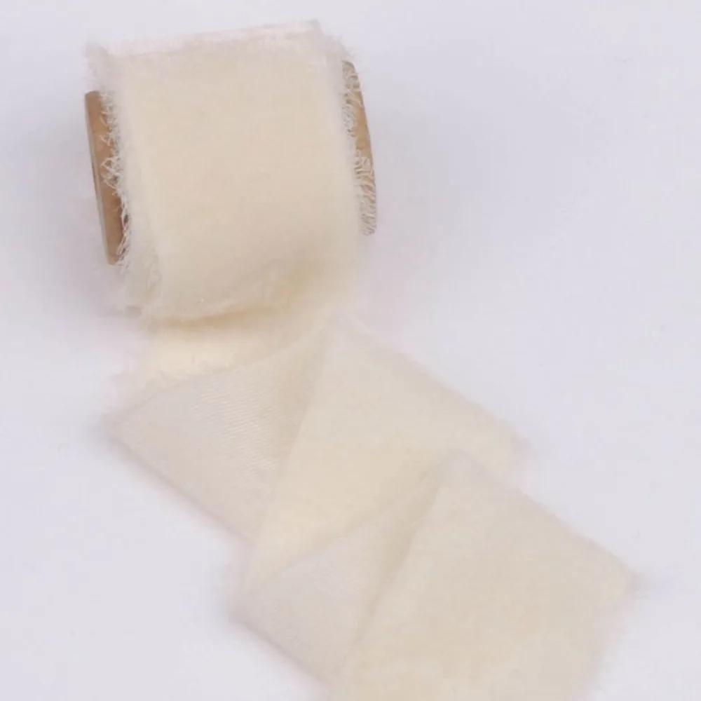 New 1 Meter Velvet Ribbon Thickening Ribbon Velvet Frayed Edged Ribbons Frayed Edge Gift Packing Ribbon Bouquet Wrapping