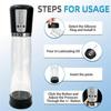 Electric Male Penis Pump Vacuum Pumps Masturbator Penile Enlargement Enhance Erection 2 In 1 Cock Trainer Adult Sex Toys 18+