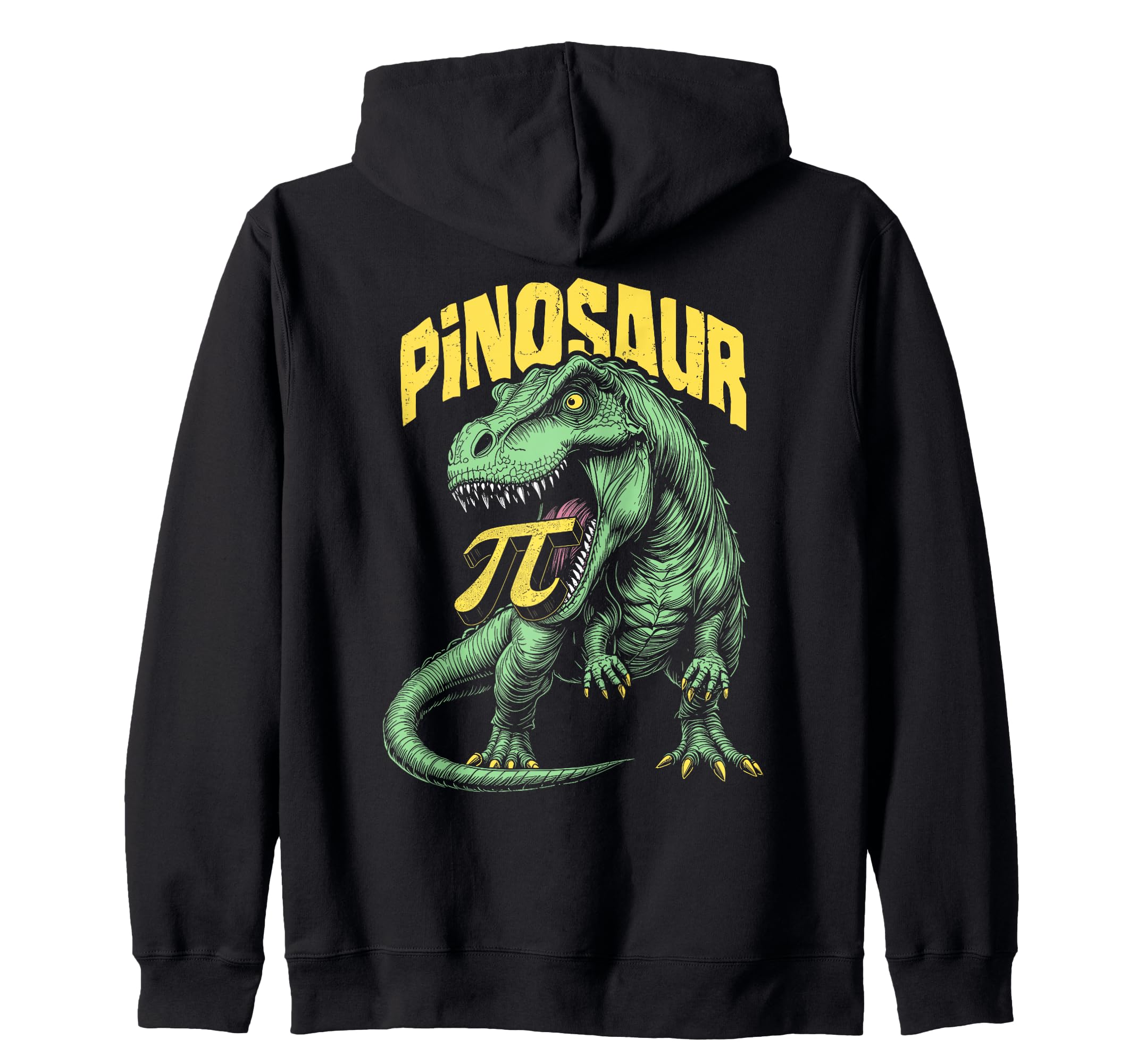 

Pi Day Dinosaur Funny PiNosaur Trex Math Lover Math Zip Hoodie чорний
