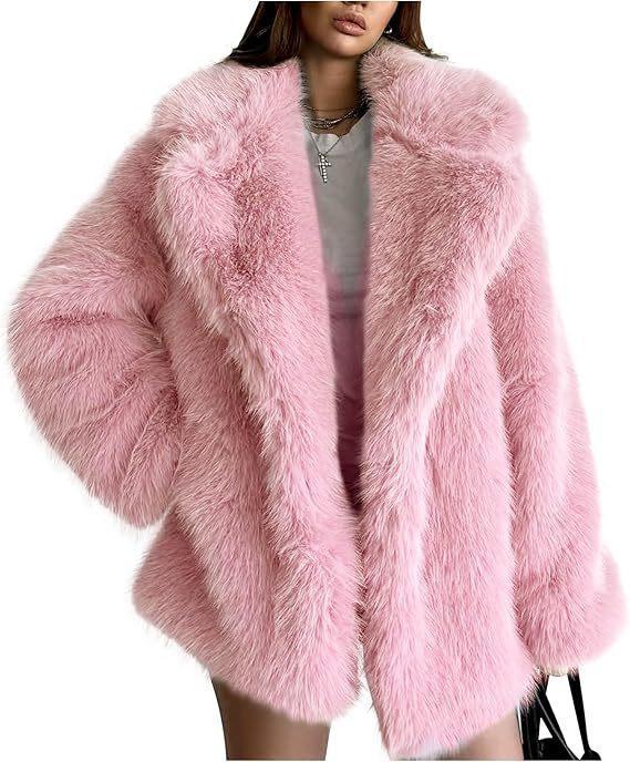 New European and American environmentally friendly fur coat women's medium and long suit collar thickened fox fur coat