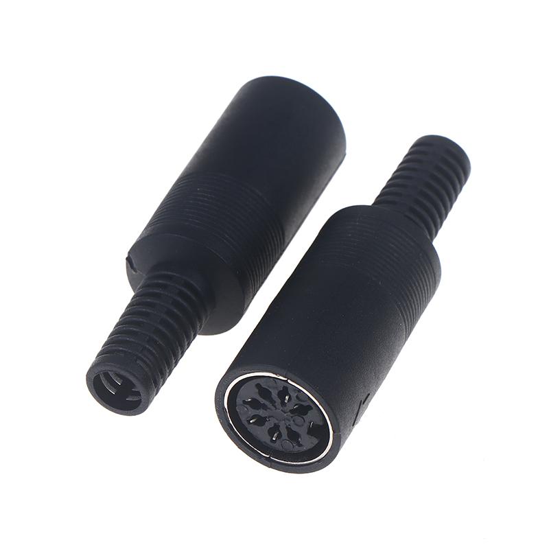 2Pcs/pack 3P 4P 5P 6P 7P 8P DIN Male/Female Plug Soecket Jack With Plastic Handle Keyboard Cable Connector Adaper