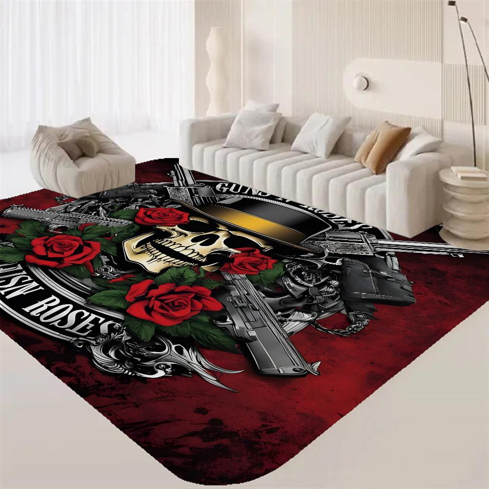 Guns n'roses Band Retro Raummatten Waschbar Rutschfest Wohnzimmer Sofa Stühle Bereichsmatte Küche Alfombra