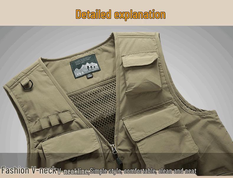 Men's 2019 Multi-Pocket Breathable Outdoor Workwear Vest