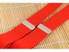 Unisex 2.5cm Y-Back Elastic Red Suspenders