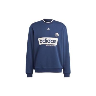 Bluza z okrągłym dekoltem i nadrukiem logo Trefoil Originals Męska bluza Nocny Indygowy IP7164