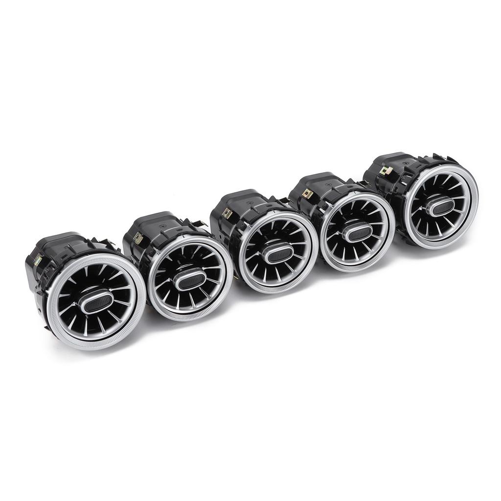 5pcs 64 Color Front LED Turbine Air Vent Ambient Light Kit Replacement for Benz C GLC?Class W205