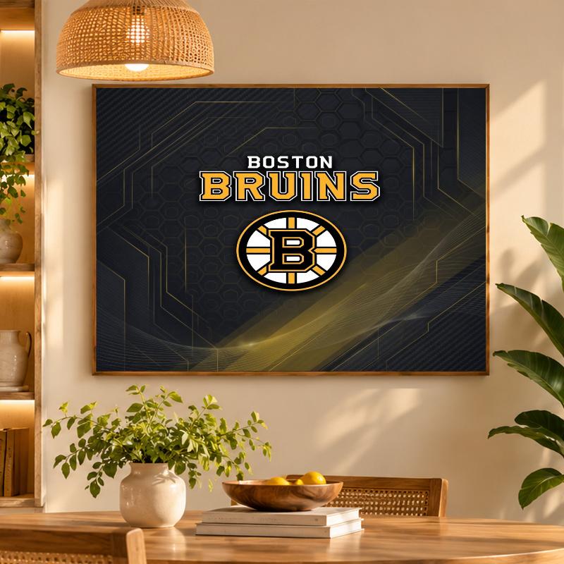 5D Diamond Painting Boston Bruins DIY Full Drill Diamond Art Kit Home Decoration