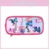 Stitch And Angel Cartoon Print Student Double Layer Stationery Storage Bag For Kids And School Use