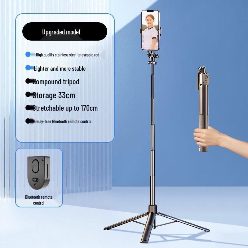 Bluetooth Selfie Stick Tripod: Portable, Telescopic, Universal for Live Broadcast and Photography