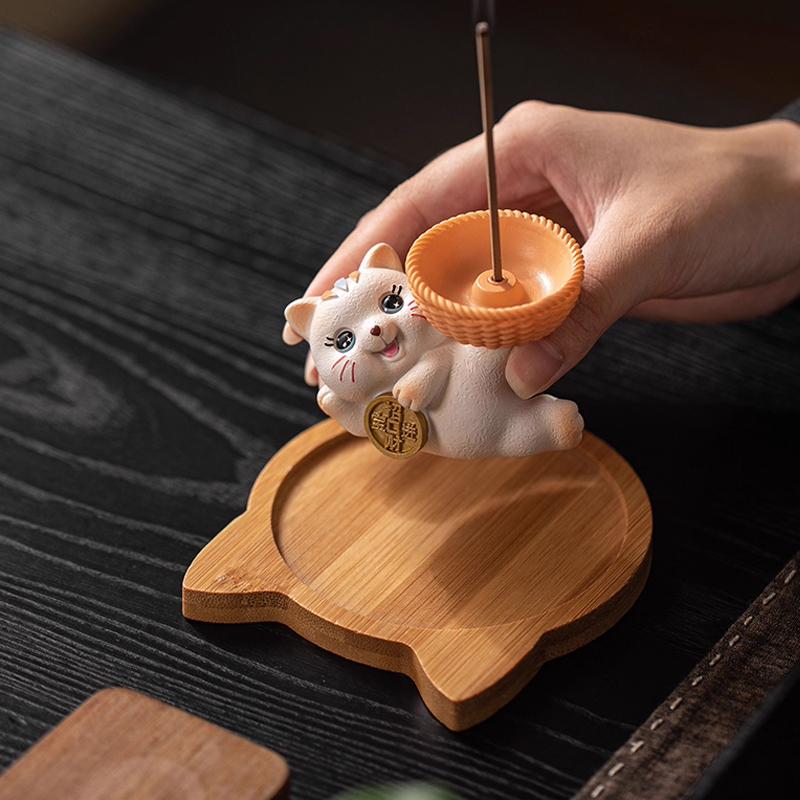 Creative Fruit Pomegranate Lychee Shape Mini Aromatherapy Furnace, Home Indoor Zen Tea Ceremony Decor, Small Incense Burner, 1Pc