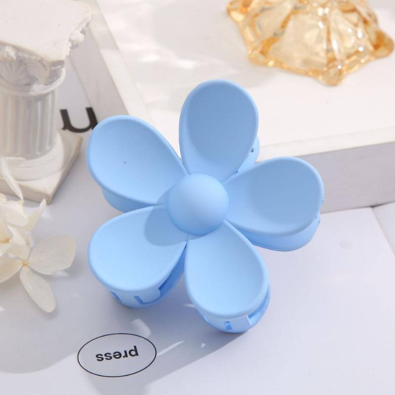 1PCS Candy Colors Big Flower Hair Clip Women Girls Cute Ponytail Makeup Bath Crab Claws Clips Fashion Fresh Beach Headwear Accessories