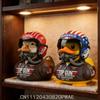 Military Resin Duck Sculpture Handmade Art Craft Home Office Desk Decor Veteran Tribute Collectible Gift Ornament