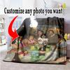 Customize Photo Personalized Picture Blanket Lightweight Personalized Blanket Comfortable Great for Home Decor Livingroom Nap Seaside
