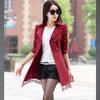 Women's Mid-Length Double-Breasted Spring & Autumn Casual Slim Fit Korean-Style Windbreaker Jacket