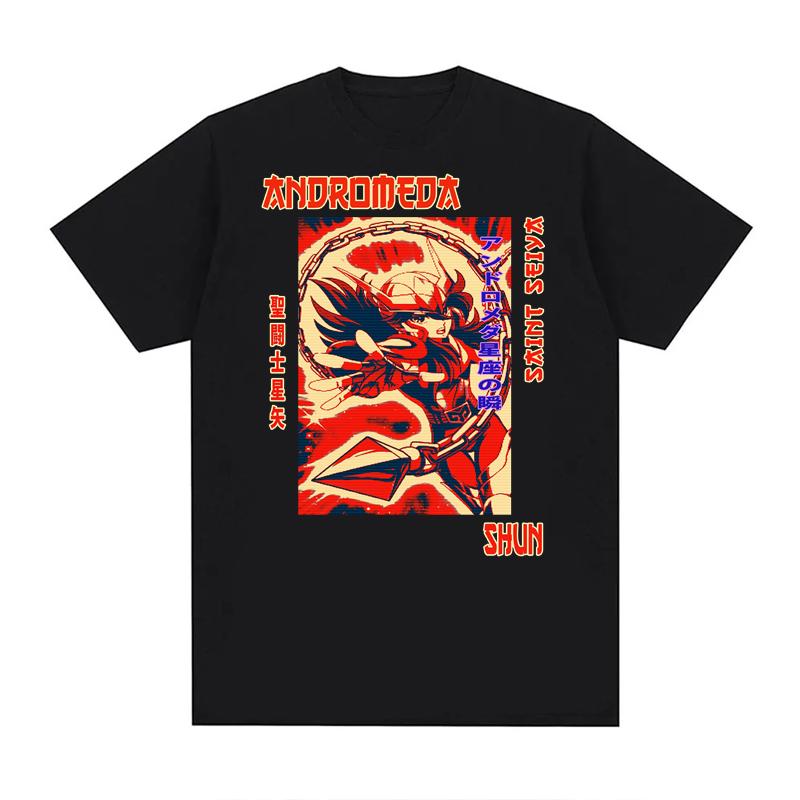 Saint Seiya Graphic Print T Shirts Men Women EU Size 100% Cotton Unisex Tops CottonStreetwear Harajuku