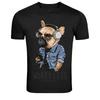 Cool Dog Headphones Music Lover Graphic T Shirt Funny Pet Tee