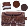 Herren Unisex Minimalistische PU-Leder Wasserdichte Handliche Waschtasche mit Haken