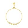 Korean New Luxury Crystal Flower Cubic Zirconia Pendant Bracelet Women Round Butterfly Shiny Rhinestone Bangle Jewelry